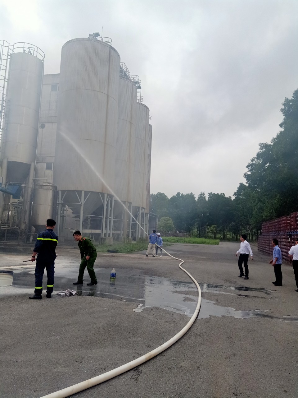 CBCNV Công ty diễn tập phương án PCCC cơ sở năm 2021